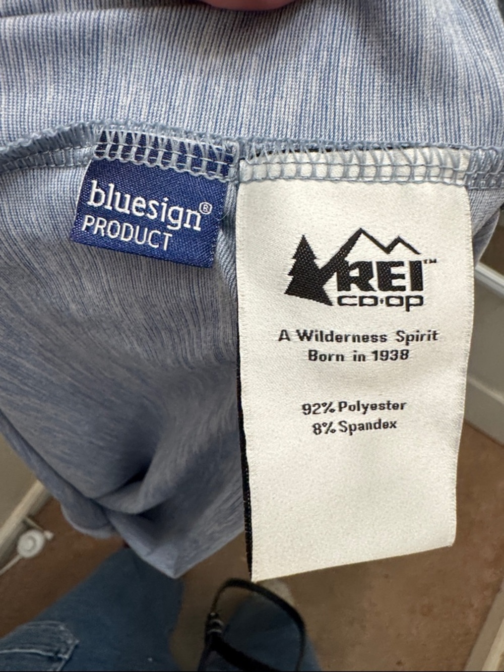 REI Women's Heather Light Blue Tee - XLarge - Picture 7 of 7